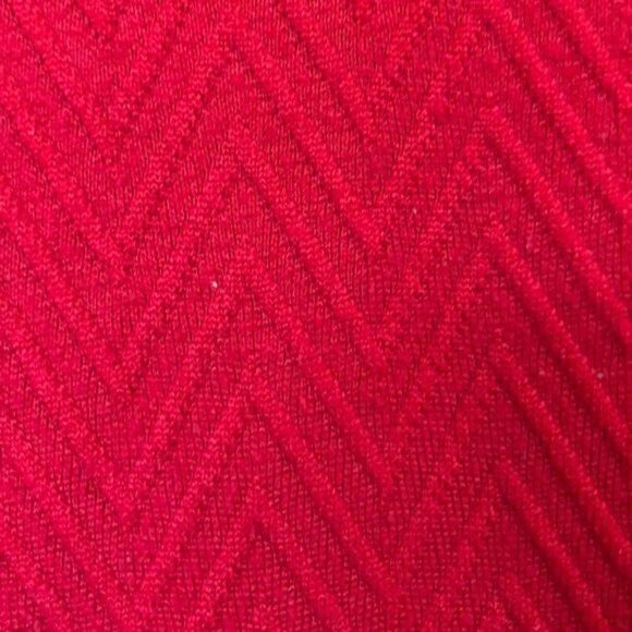 Healthtex Red Chevron Textured Short Sleeve Dress W/ Black Bow Girls 4T Polyeste - Picture 3 of 7